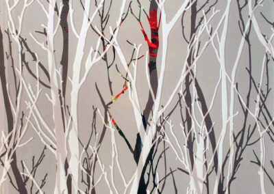 Winter Forest A with Vase